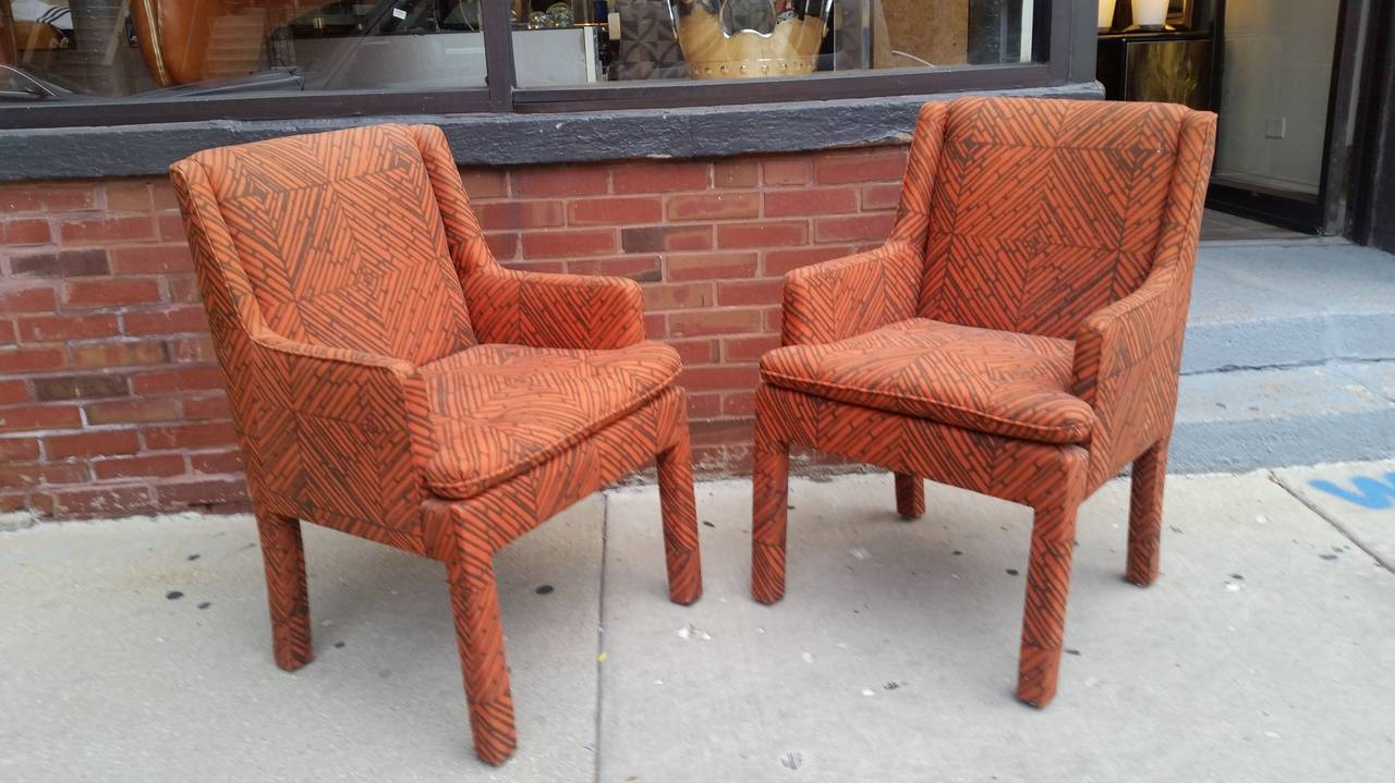 Set of Six Milo Baughman Parsons Style Dining Chairs In Good Condition In Chicago, IL