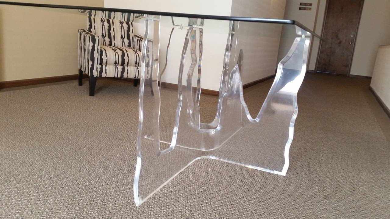 American Lion in Frost Lucite Iceberg Dining Table