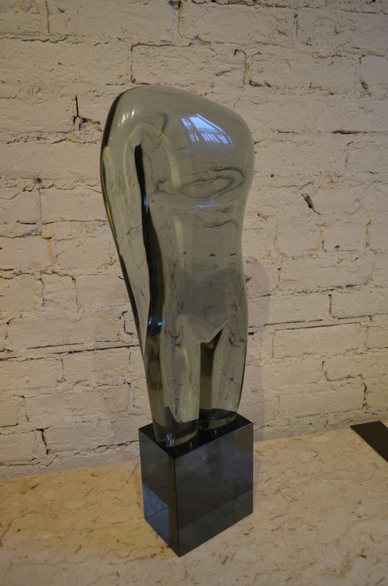 Mid-Century Modern Loredano Rosin Glass Sculpture, 1970s For Sale