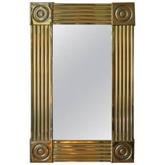 1970s Brass Mirror