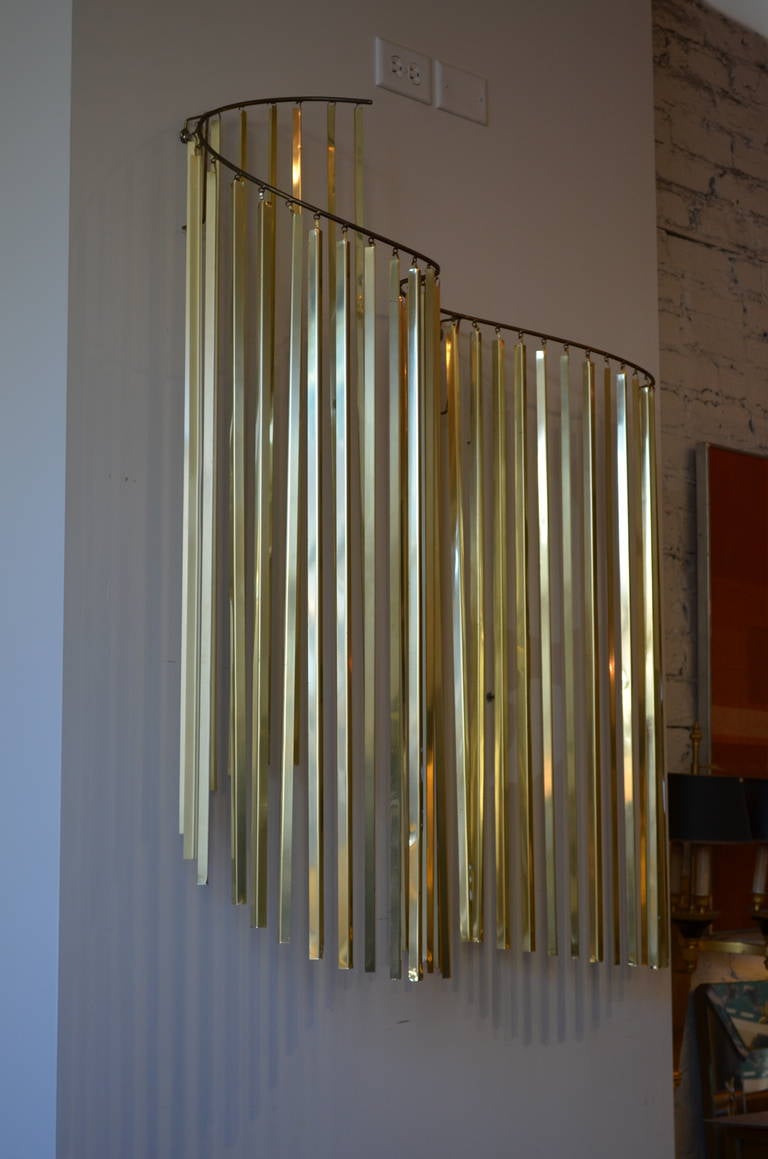 Curtis Jere Brass Kinetic Wave Wall Sculpture 2