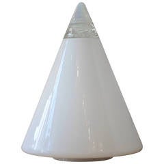 Very Large Italian Murano Glass Cone Shape Table Lamp