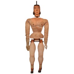 Italian Articulated Rod Puppet Sculpture