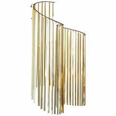 Curtis Jere Brass Kinetic Wave Wall Sculpture