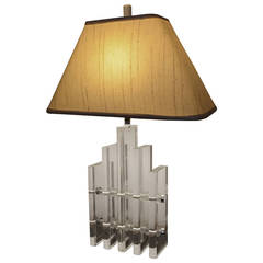 Skyscraper Lucite Lamp