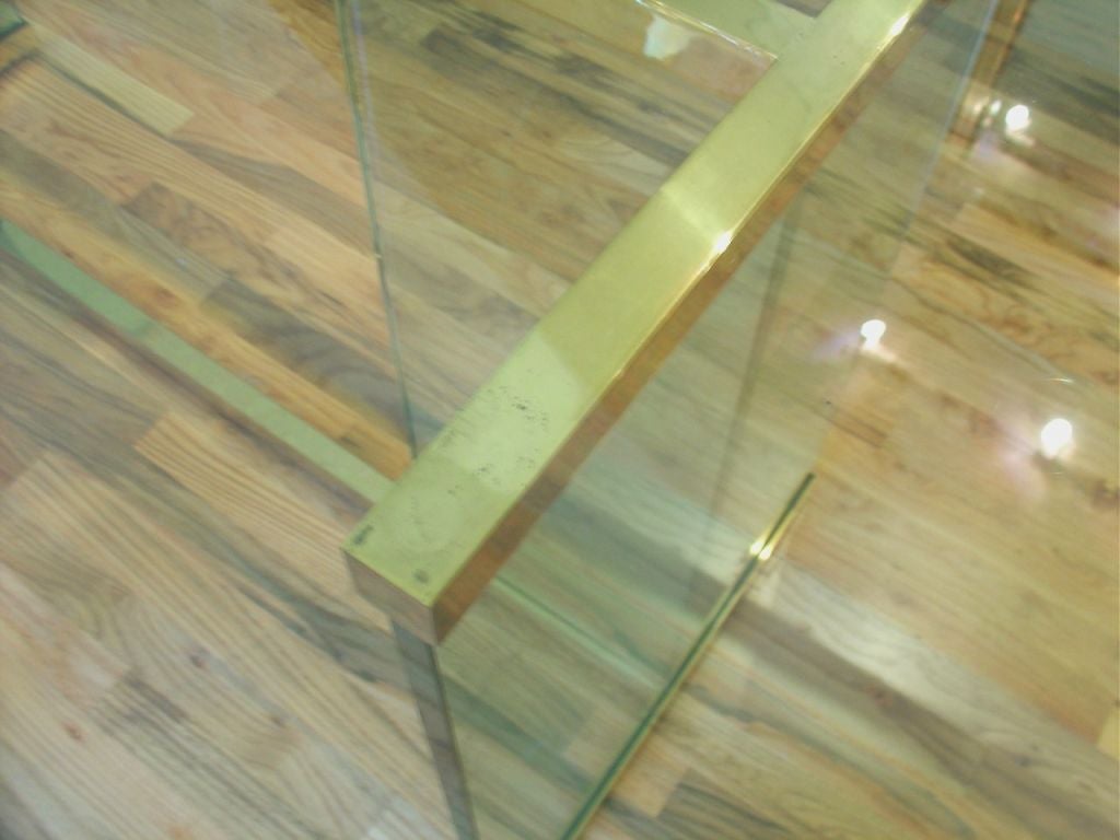 Brass and Glass Pace Dining Table 3