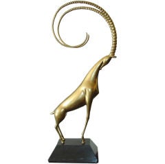Brass Ram Sculpture