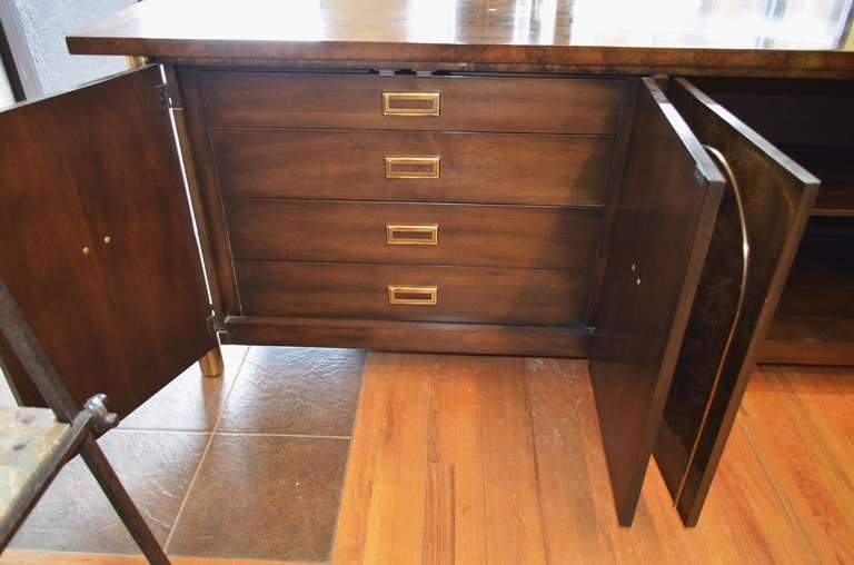 Mid-20th Century Vintage Mastercraft Burl Wood Credenza