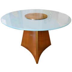Exceptionally Large Bronze and Round Glass Center Table in Style of Mastercraft Exceptionally Large Bronze and Round Glass Center Table in Style of Mastercraft