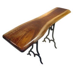 Free Edge Walnut Console