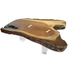 Hand Crafted Free Edge Walnut Coffee Table