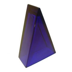 Baccarat Cobalt Blue Triangle
