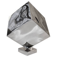 Scultura cubica italiana in cromo
