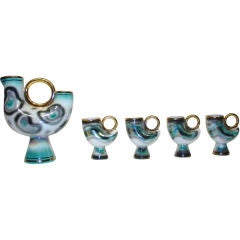 1970's Italian Porcelain Pitcher and Mugs