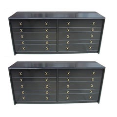 Pair Paul Frankl for Johnson Brothers  Double Chest of Drawers