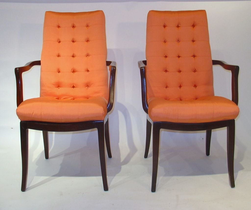 A set of six dining chairs by Directional consisting of four side chairs and two armchairs.