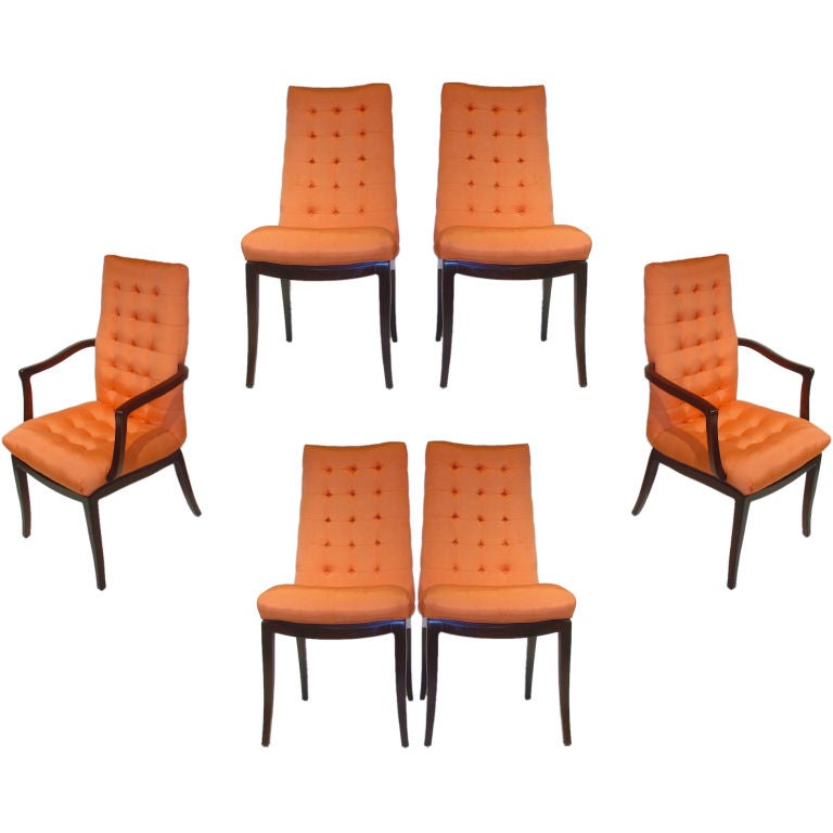 Set of Six Directional Dining Chairs For Sale
