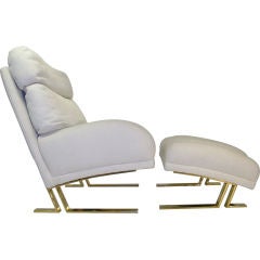 Milo Baughman Lounge Chair and Ottoman for Directional