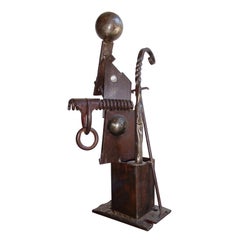 Abstract Steel Steampunk Sculpture