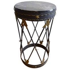 Italian Marble-Top Arrow Side Table