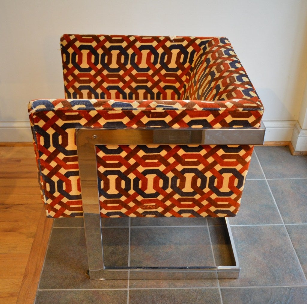 Floating Cube Lounge Chair by Milo Baughman for Thayer Coggin