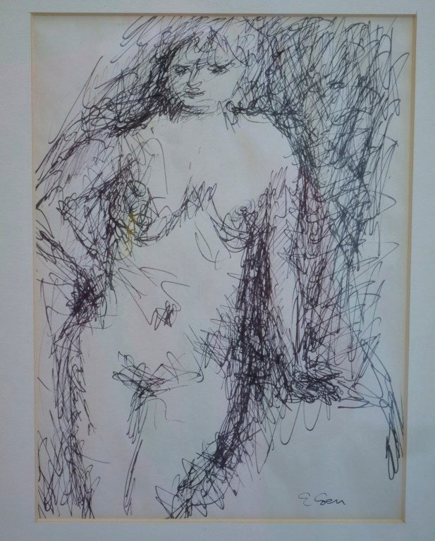 Drawing  of a female nude.