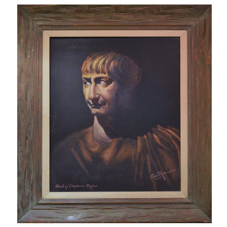 Midcentury Portrait of Emperer Trajan For Sale