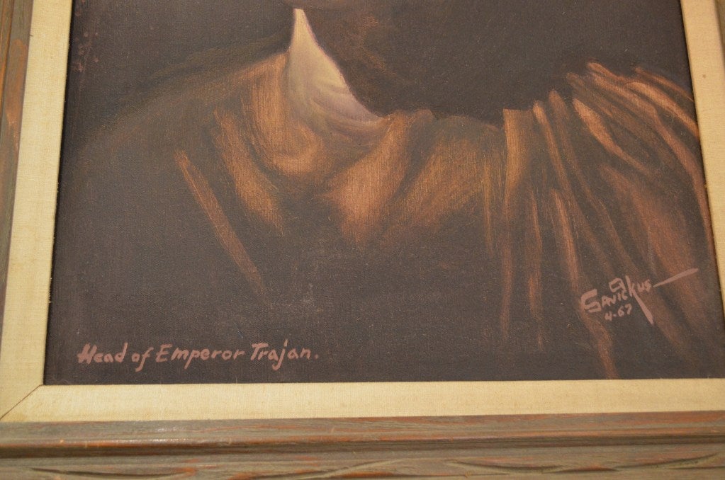 Mid-Century Modern Midcentury Portrait of Emperer Trajan For Sale