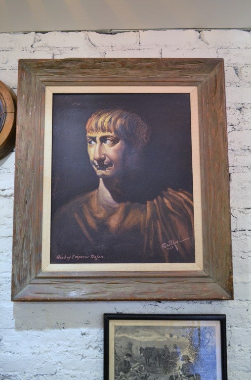 American Midcentury Portrait of Emperer Trajan For Sale