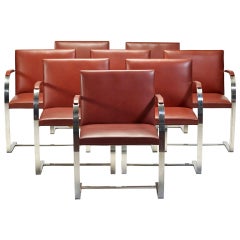 Brno chairs, set of eight by Ludwig Mies van der Rohe