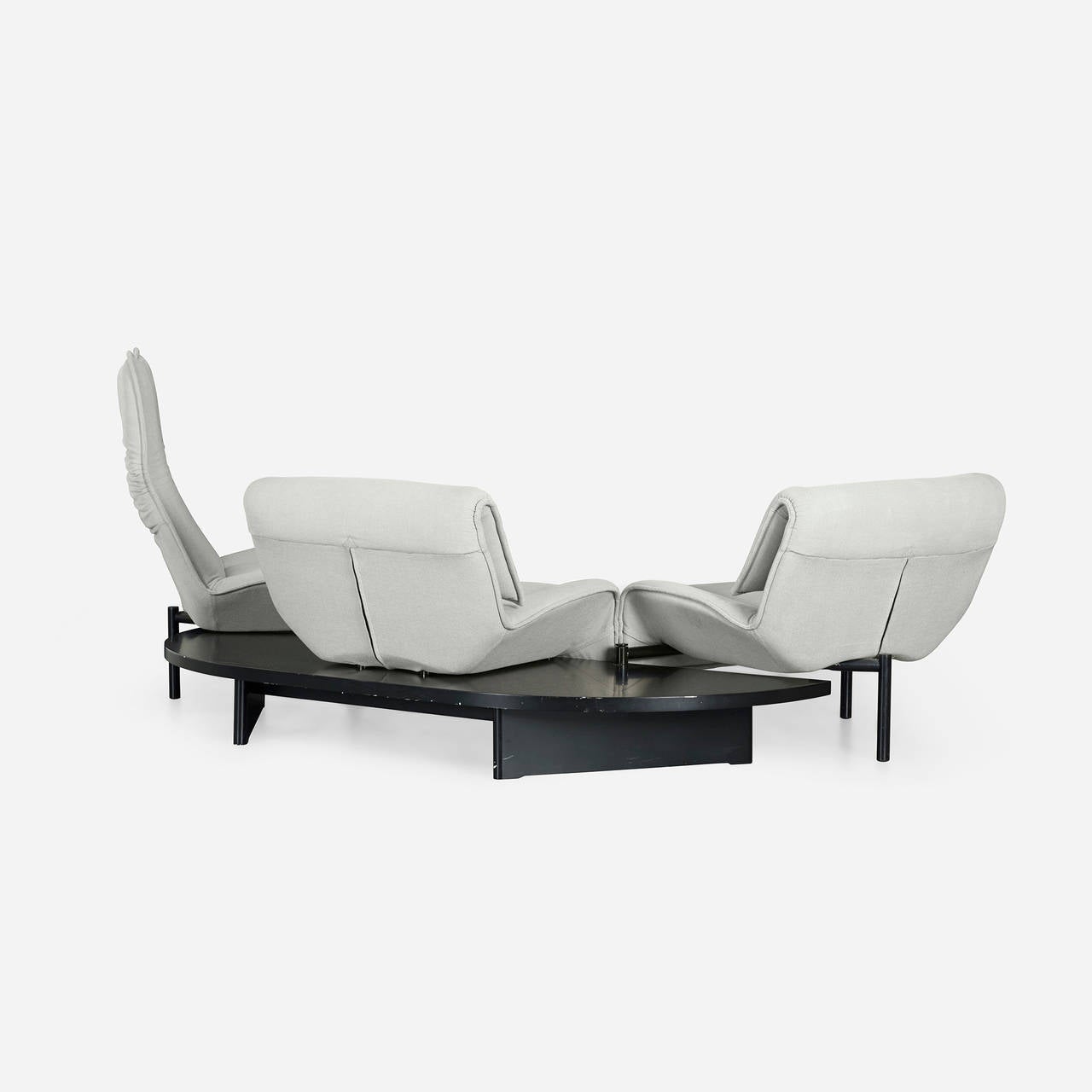 Enameled Veranda Three-Section Sofa by Vico Magistretti for Cassina