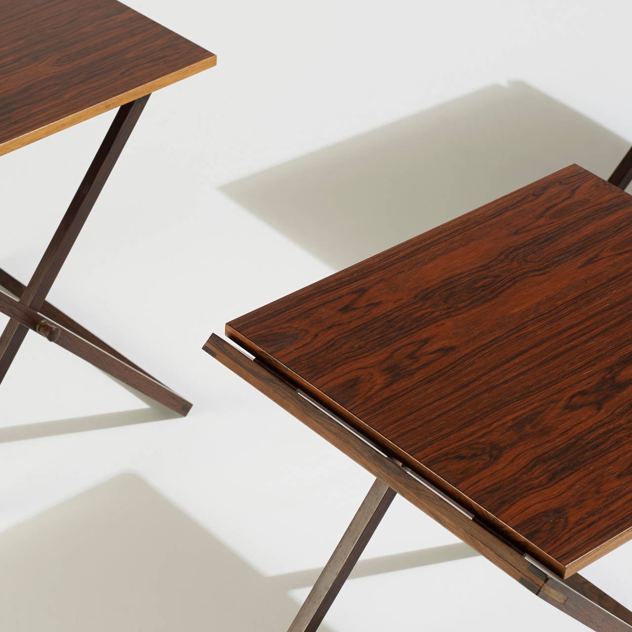Mid-20th Century Folding Tables, Set of Three by Illum Wikkelsø for Silkeborg For Sale
