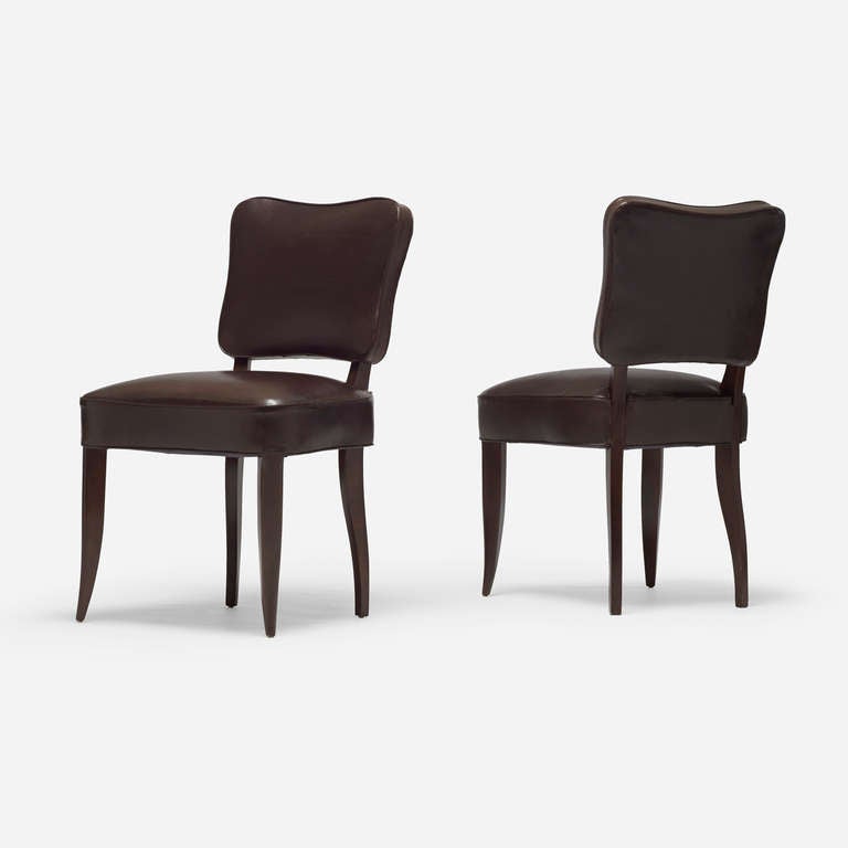 Trefle chairs, pair by Jean Royère.