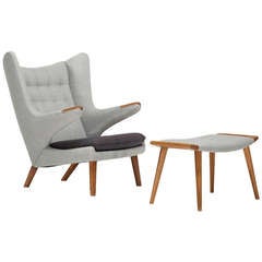 Papa Bear Chair And Ottoman By Hans Wegner