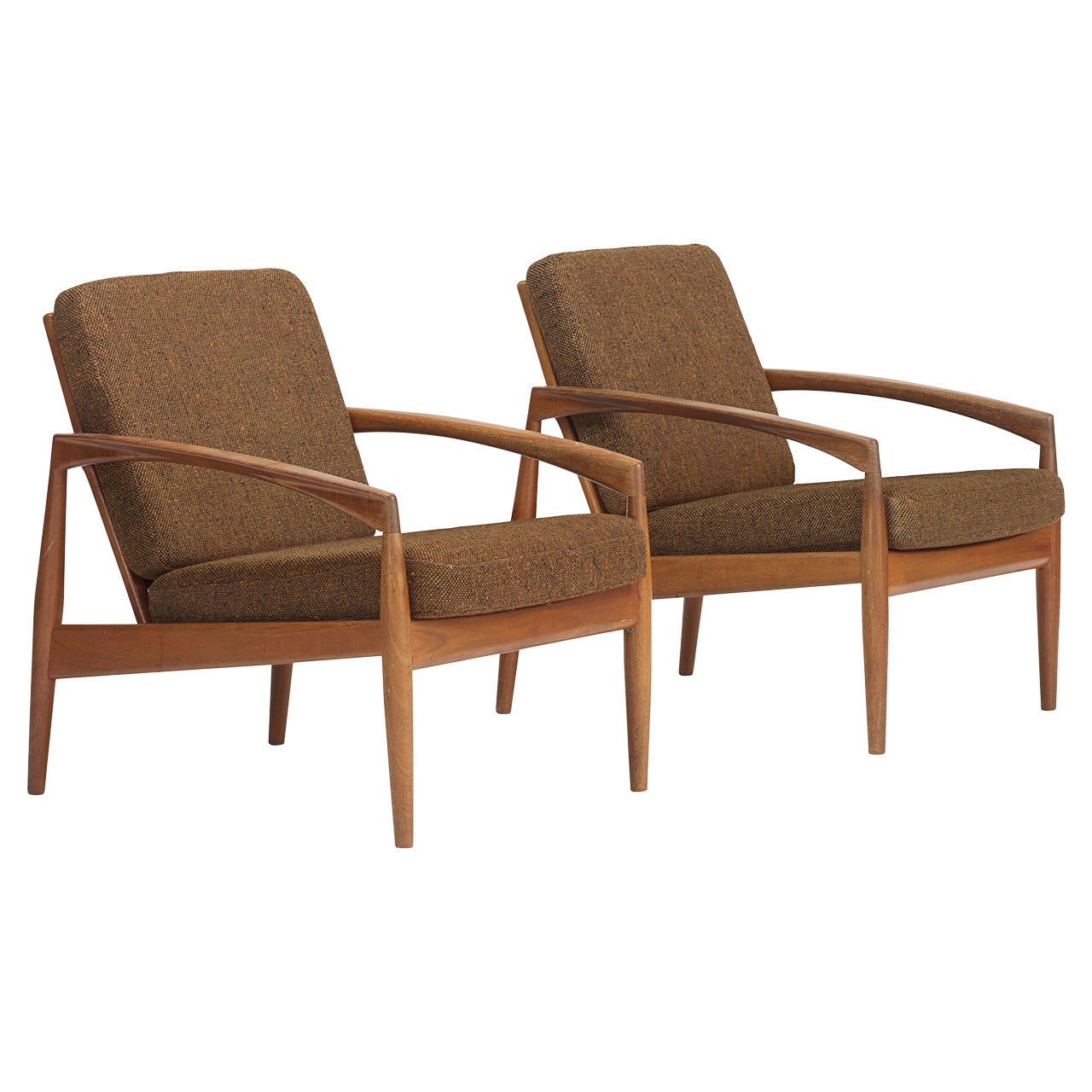 Pair of Lounge Chairs, Model 121 by Kai Kristiansen for Magnus Olesen For Sale