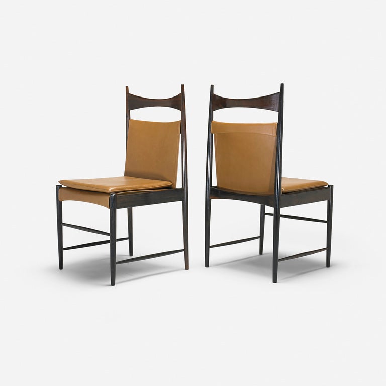 Brazilian High-Backed Cantu dining chairs, set of ten by Sergio Rodrigues