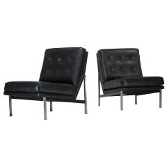 Parallel Bar Lounge Chairs, Pair By Florence Knoll