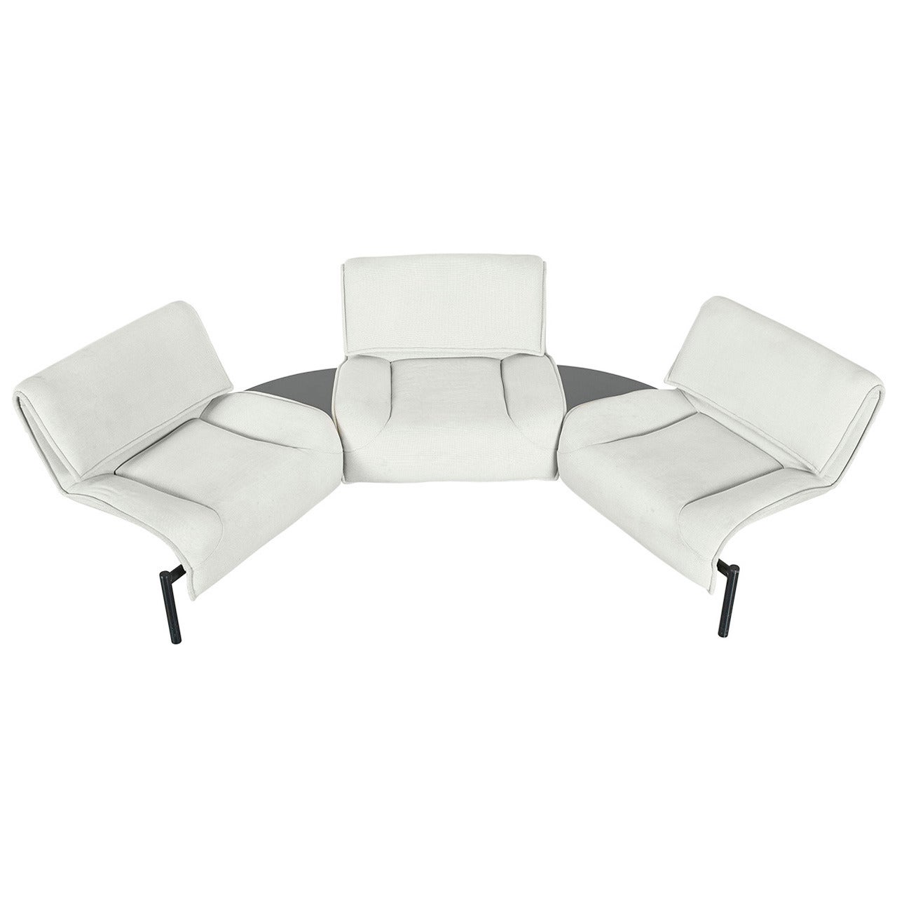 Veranda Three-Section Sofa by Vico Magistretti for Cassina