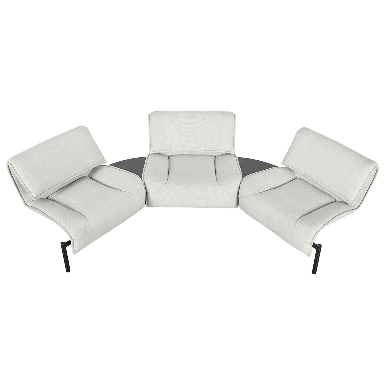 Veranda Three-Section Sofa by Vico Magistretti for Cassina