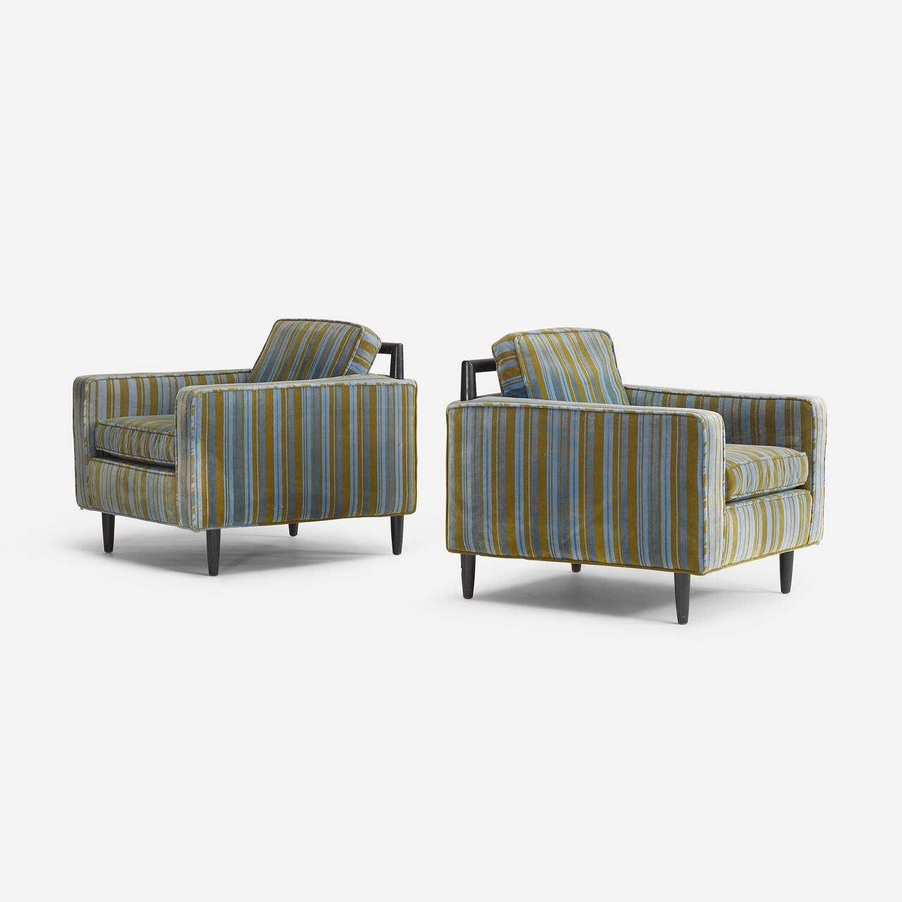 American Pair of Lounge Chairs Attributed to Harvey Probber