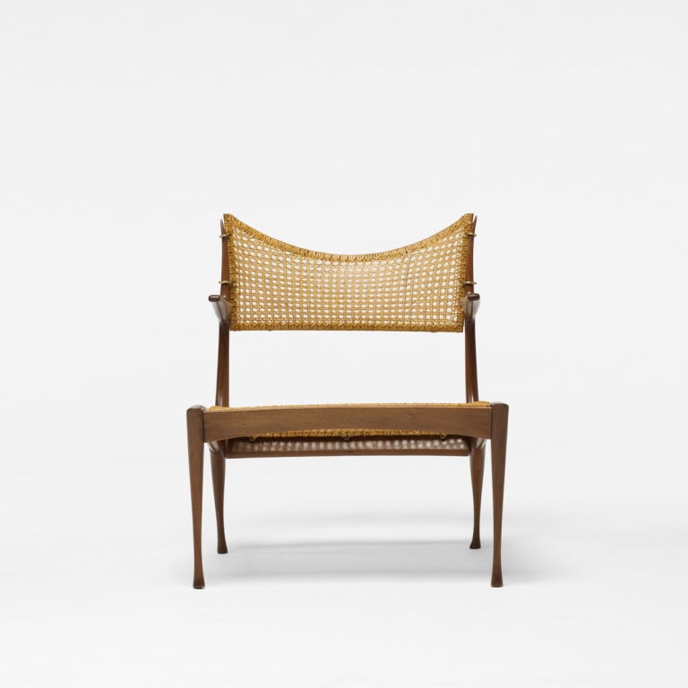 Cane Gazelle Lounge Chair, Model 30w By Dan Johnson