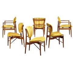 dining chairs, set of six by Finn Juhl