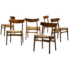Dining chairs model CH23, set of six by Hans Wegner