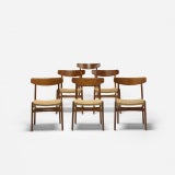 dining chairs model CH23, set of six by Hans Wegner