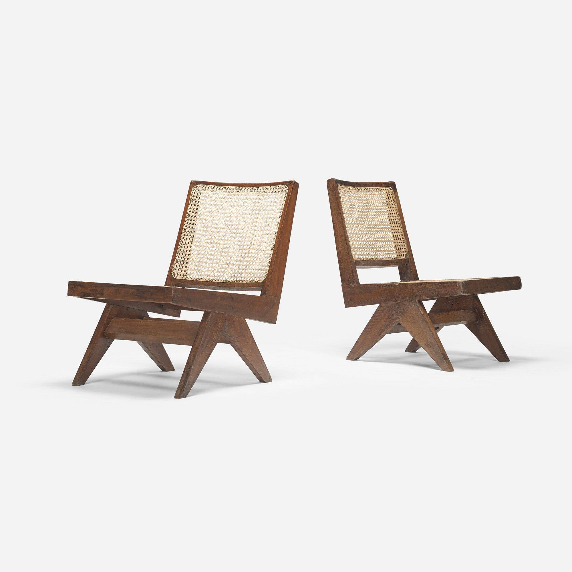 Pair of lounge chairs from Chandigarh, India by Pierre Jeanneret