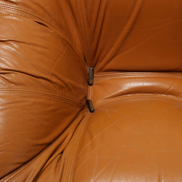 Leather lounge chair by Percival Lafer