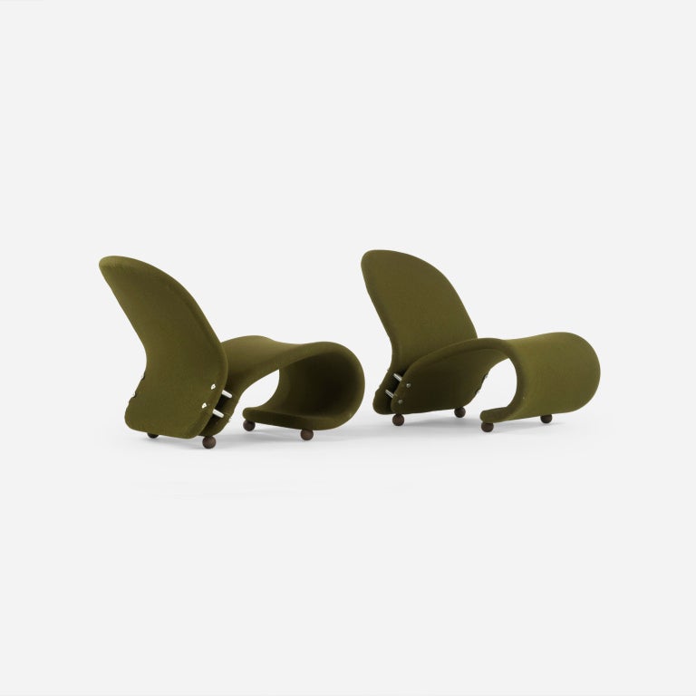 1-2-3 System lounge chairs model G, pair by Verner Panton