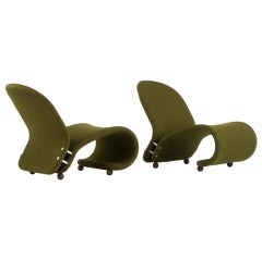 1-2-3 System lounge chairs model G, pair by Verner Panton