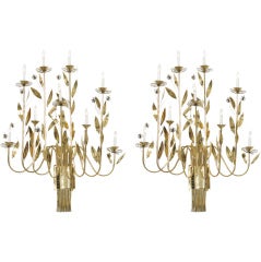 Pair Monumental Sconces by Paavo Tynell