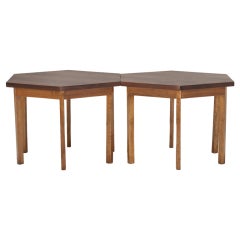 Delineator occasional tables, pair by Paul McCobb